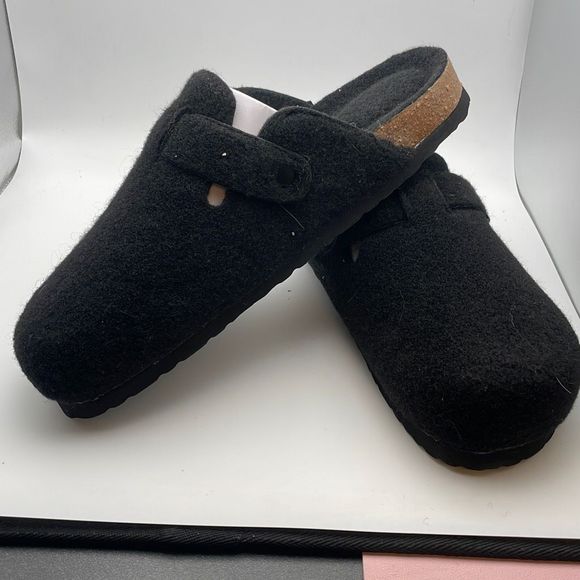 CUSHIONAIRE Women's Cork Footbed Clog SIZE 10 BLACK - Picture 6 of 7